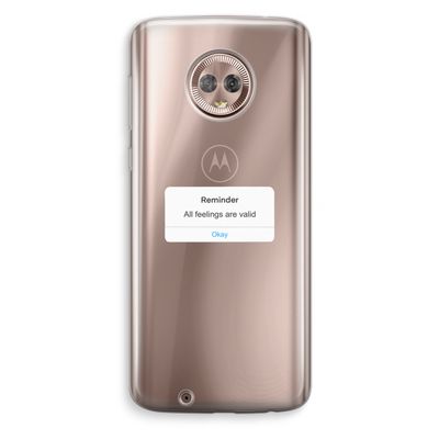Reminder: Motorola Moto G6 Transparant Hoesje
