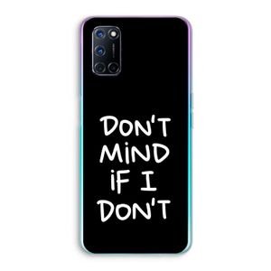 Don't Mind: Oppo A52 Transparant Hoesje