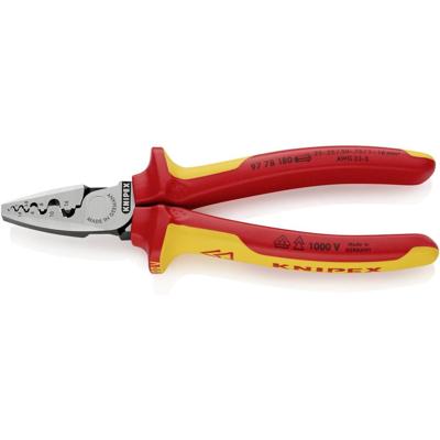 Knipex VDE-Crimpzange für Aderendhülsen 180mm 0,25-16mm² 97 78 180 Krimptang Adereindhulzen 0.25 tot 16 mm²
