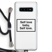 Self love: Samsung Galaxy S10 Plus Transparant Hoesje met koord
