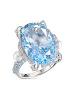 Anabela Chan bague Baby Blue Mermaid en or blanc 18ct - Bleu