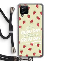 Don't forget to have a great day: Samsung Galaxy A12 Transparant Hoesje met koord