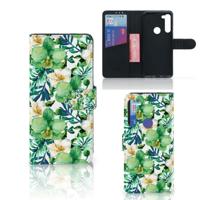 Motorola G8 Power Hoesje Orchidee Groen