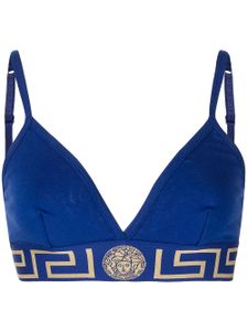 Versace soutien-gorge Greca Border à bonnets triangles - Bleu