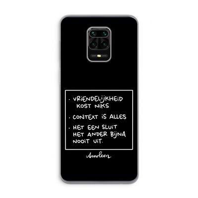 Mijn Motto's: Xiaomi Redmi Note 9 Pro Transparant Hoesje