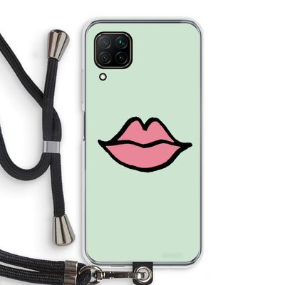 Kusje: Huawei P40 Lite Transparant Hoesje met koord