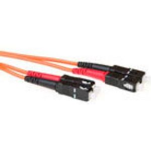 ACT 1 meter LSZH Multimode 50/125 OM2 glasvezel patchkabel duplex met SC connectoren