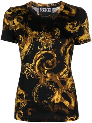 Versace Jeans Couture t-shirt Watercolour Couture en coton - Noir