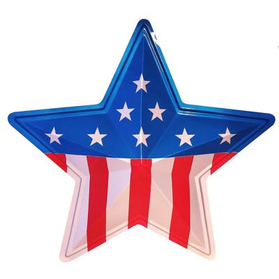 Ster van de USA Amerikaanse vlag - 45 cm - kunststof - wand decoraties - versieringen