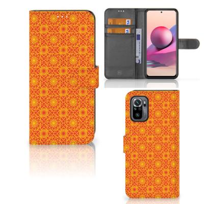 Xiaomi Redmi Note 10S | 10 4G | Poco M5s | Telefoon Hoesje | Batik Oranje