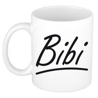 Naam cadeau mok / beker Bibi met sierlijke letters 300 ml - thumbnail