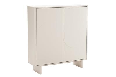 Highboard SAVOY 130 cm 3D met wit marmeren keramisch blad - 47799