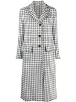 Thom Browne check-pattern tweed coat - Gris