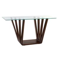 Wandtafel DKD Home Decor Bruin Transparant Kristal Walnoot 145 x 45 x 75 cm