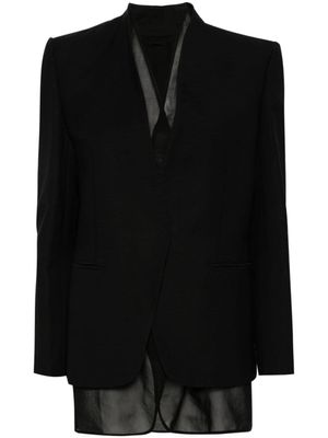 Brunello Cucinelli blazer superposé à simple boutonnage - Noir