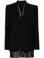 Brunello Cucinelli blazer superposé à simple boutonnage - Noir