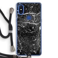 Zwart marmer: Xiaomi Mi Mix 3 Transparant Hoesje met koord