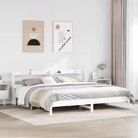 Bedframe zonder matras massief grenenhout wit 180x200 cm