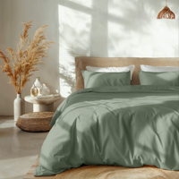 Dekbedovertrek Percale Katoen Uni Eucalyptus Effen 240x200 Cm Dreamhouse - Dekbed-Discounter.nl