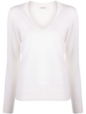 P.A.R.O.S.H. pull en maille fine à col v - Blanc