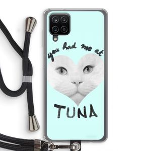 You had me at tuna: Samsung Galaxy A12 Transparant Hoesje met koord