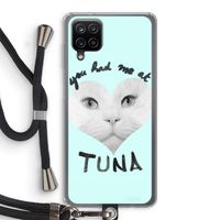 You had me at tuna: Samsung Galaxy A12 Transparant Hoesje met koord