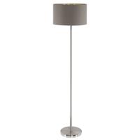 Eglo VloerlampMaserlo 38cm metaalgrijs met taupe kap - 95172