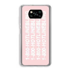 Hotline bling pink: Xiaomi Poco X3 Pro Transparant Hoesje
