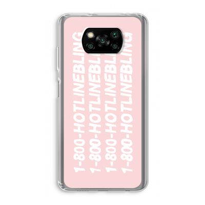 Hotline bling pink: Xiaomi Poco X3 Pro Transparant Hoesje