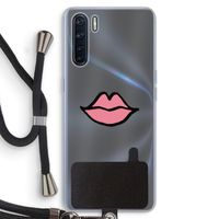 Kusje: Oppo A91 Transparant Hoesje met koord Kusje: Oppo A91 Transparant Hoesje met koord