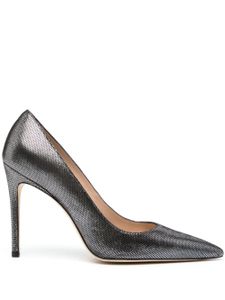 Stuart Weitzman escarpins en cuir Stuart 100mm à design métallisé - Gris