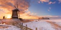 Tuinschilderij molen winter 130x70 - Customize it