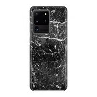 Zwart marmer: Volledig geprint Samsung Galaxy S20 Ultra Hoesje