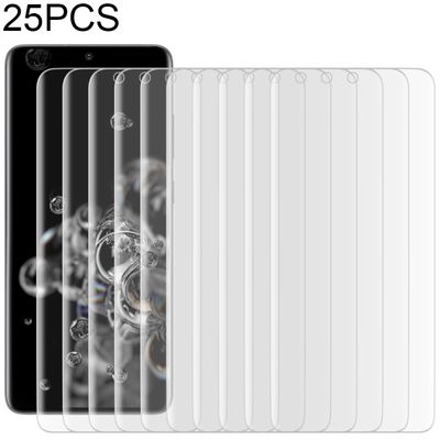 25 pc's voor Galaxy S20 Ultra 9H HD 3D Curved Edge Tempered Glass Film (Transparant)
