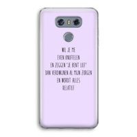 Relatief: LG G6 Transparant Hoesje
