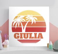 Gepersonaliseerde canvas Retro zonsondergang