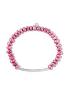 Sydney Evan bracelet en or blanc 14ct orné de diamants et de pierre de lune
