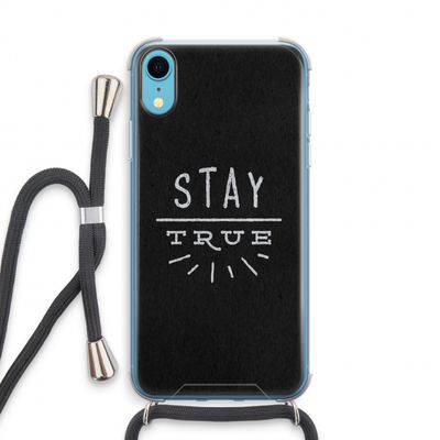 Stay true: iPhone XR Transparant Hoesje met koord