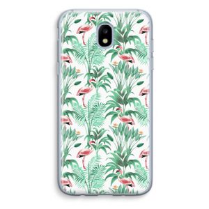 Flamingo bladeren: Samsung Galaxy J5 (2017) Transparant Hoesje