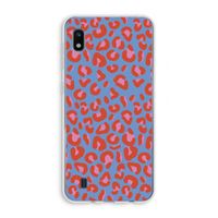 Leopard blue: Samsung Galaxy A10 Transparant Hoesje