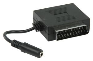 Valueline VLVP31930B02 kabeladapter/verloopstukje Scart + 3.5mm Scart Zwart