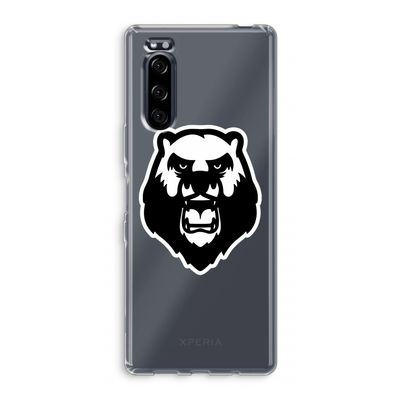 Angry Bear (white): Sony Xperia 5 Transparant Hoesje