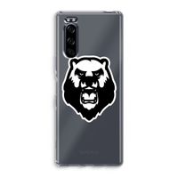 Angry Bear (white): Sony Xperia 5 Transparant Hoesje