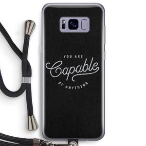 Capable: Samsung Galaxy S8 Plus Transparant Hoesje met koord