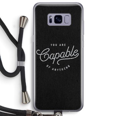 Capable: Samsung Galaxy S8 Plus Transparant Hoesje met koord