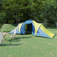 VidaXL Tent 6-persoons blauw en geel