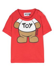 Moschino Kids t-shirt en coton à motif Teddy Bear - Rouge