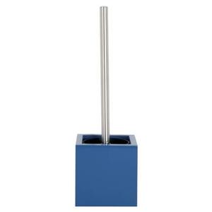 MSV Toiletborstel in MDF houder|rvs wc-borstel - marine blauw - 37 cm