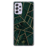 Samsung Galaxy A72 siliconen hoesje - Abstract groen
