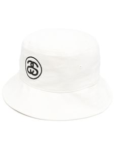 Stüssy bob à logo brodé - Blanc